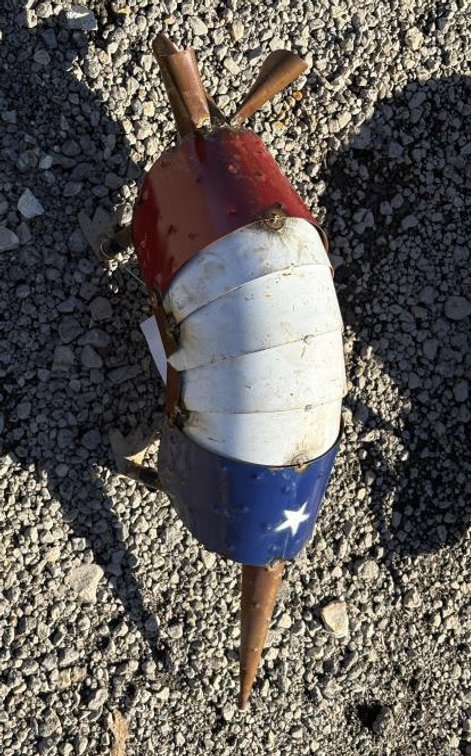Metal Art- Red, White & Blue Armadillo- Medium