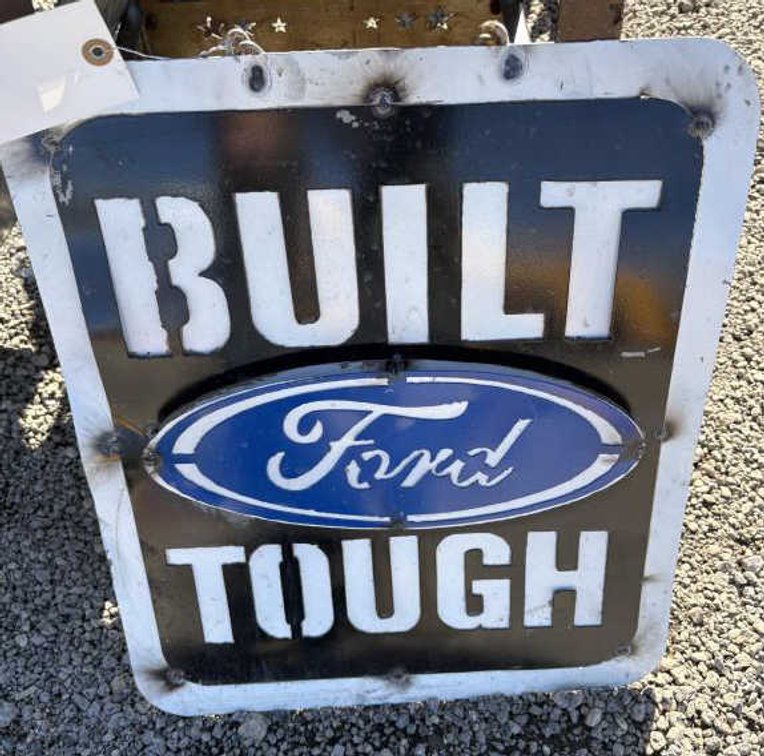 Metal Art- Built Ford Tough Sign