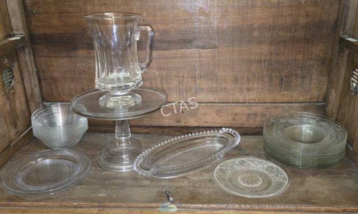 Glassware Entertaining Ware Pitcher, Cake Platter,