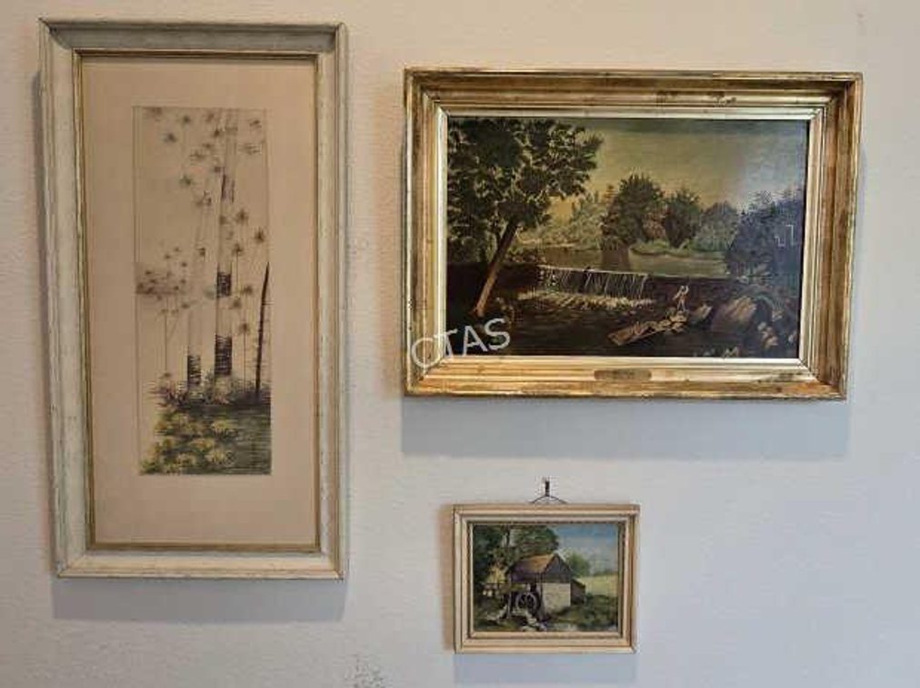 Mill & Birch Tree Art Collection