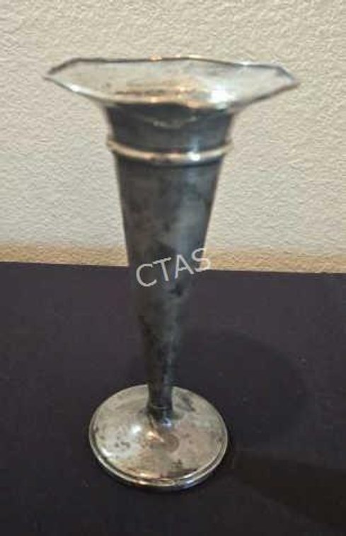 Sterling Silver Weighted #637 Trumpet Vase