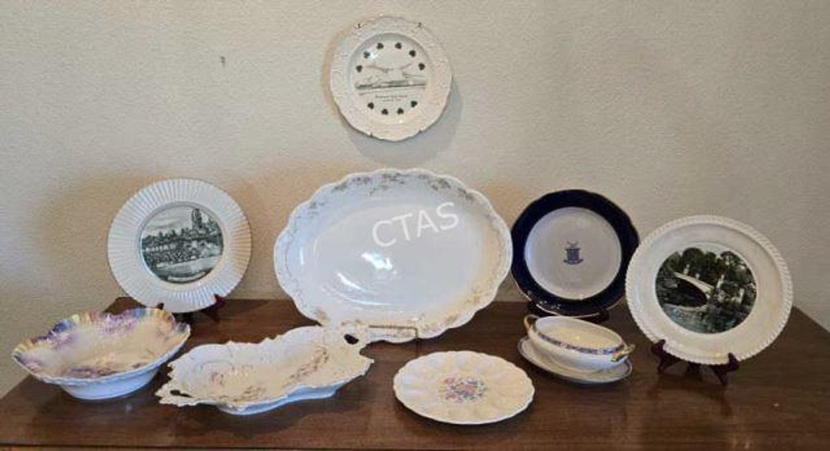 Porcelain Platters, Plates, Bowls & Egg Plate
