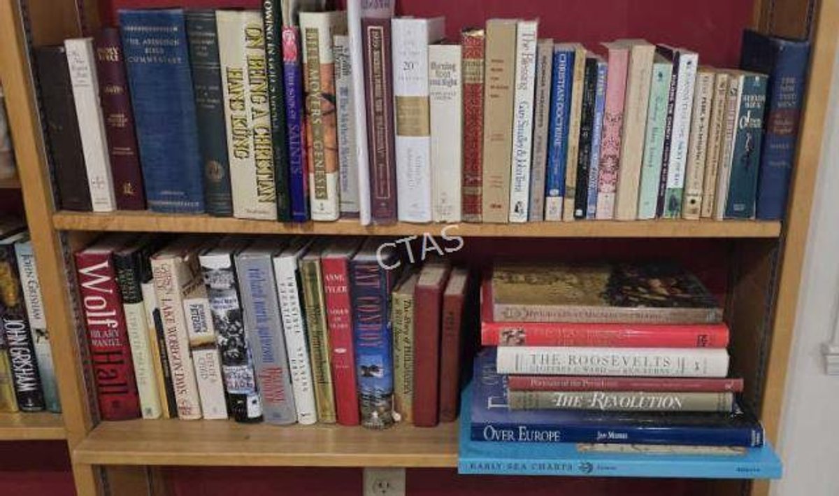 Books on (2) Shelves, Various Genres