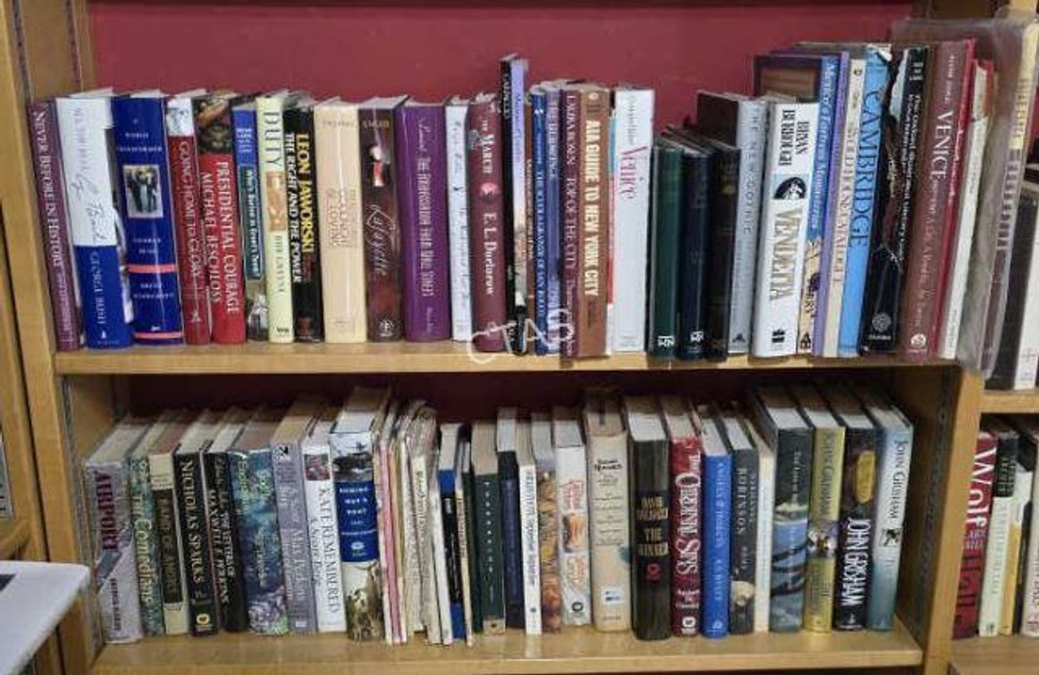 Books on (2) Shelves, Various Genres