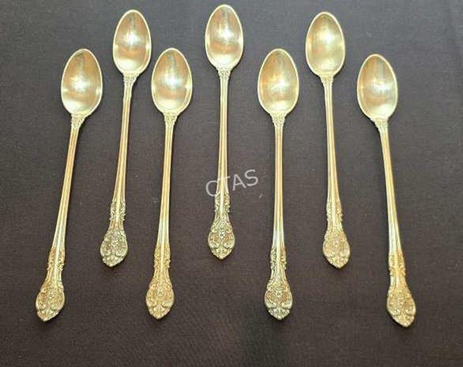 (7) Gorham King Edward 1936 Sterling Iced Tea