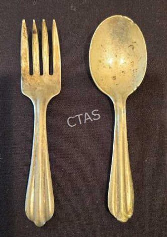 Sterling Silver Baby For & Spoon Set