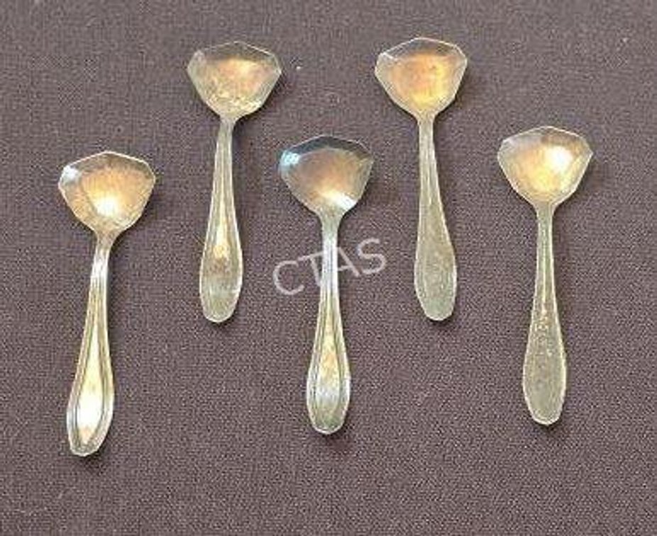(5) Sterling Silver Salt Spoons