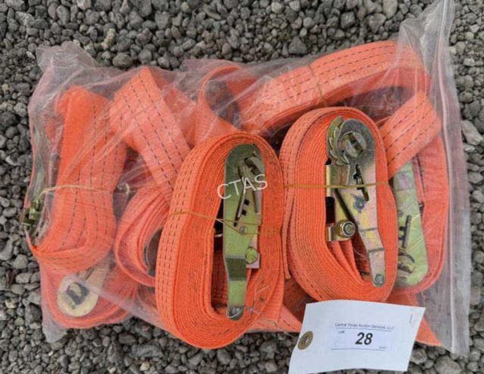 (8) Ratchet Straps - 3.8cm x 5m