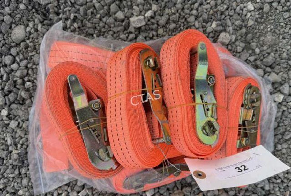 (8) Ratchet Straps - 3.8cm x 5m