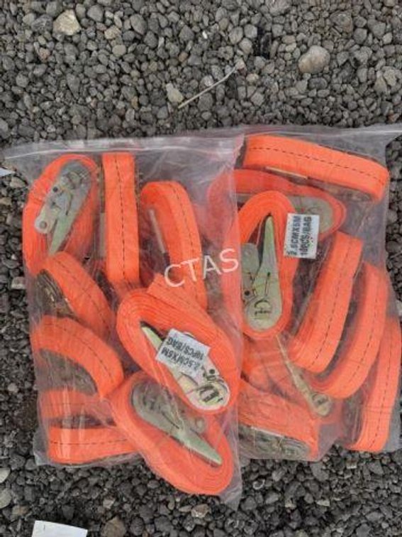 (20) Ratchet Straps - 2.5cm x 2m