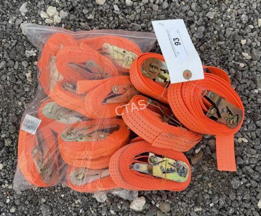 (14) Ratchet Straps - (10) 2.5cm x 5m &