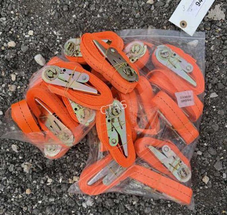 (20) Ratchet Straps - 2.5cm x 3m