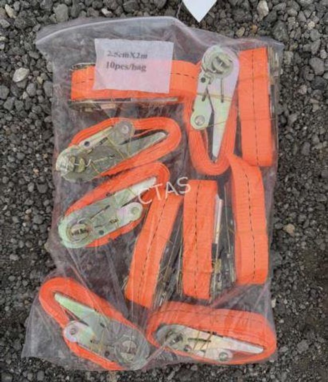 (10) Ratchet Straps - 2.5cm x 2m