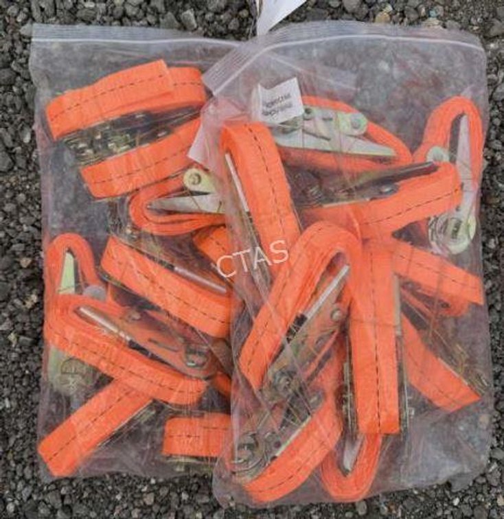 (20) Ratchet Straps - 2.5cm x 2m
