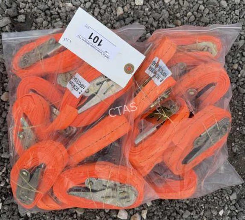 (20) Ratchet Straps - 2.5cm x 5m