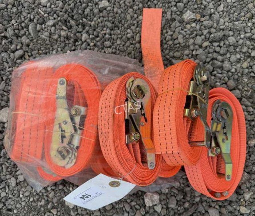 (8) Ratchet Straps - 3.8cm x 5m