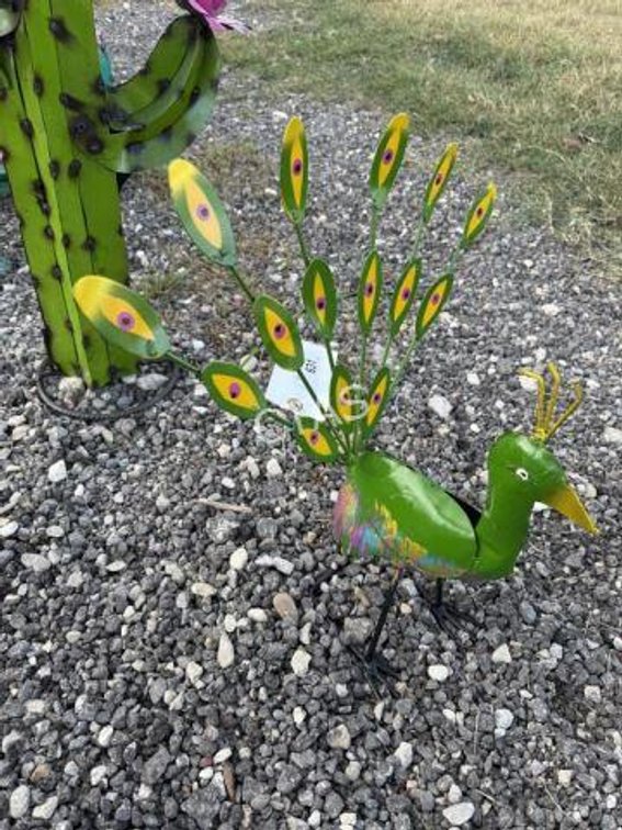 Metal Art - Small Green Peacock