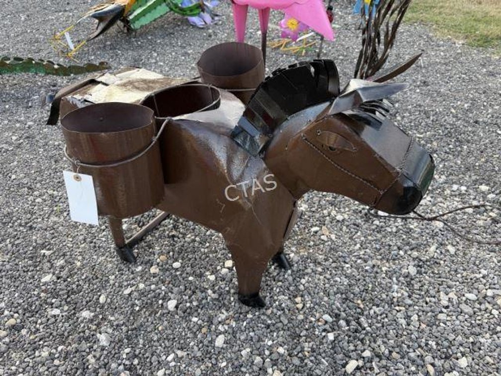 Metal Art - Donkey Planter