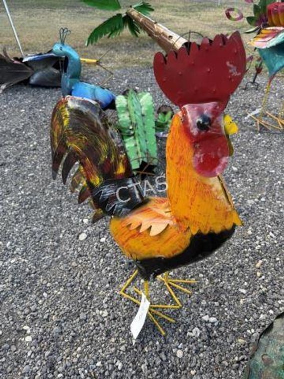 Metal Art - Yellow Rooster
