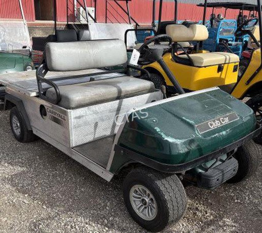 Club Car Gas Powered 2- Seat Golf Cart w/ Flat Bed