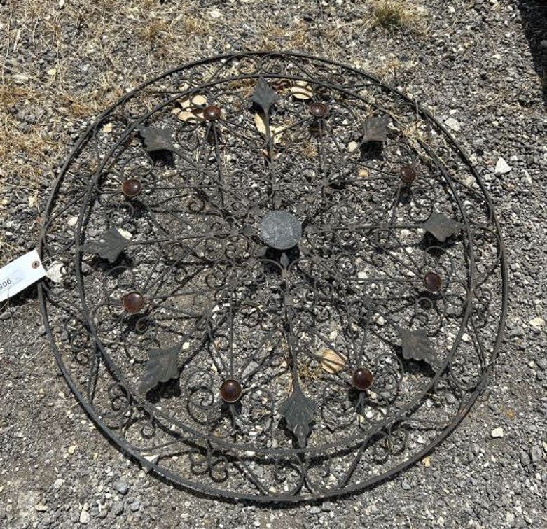 Wrought Iron Round Metal Wall Decor