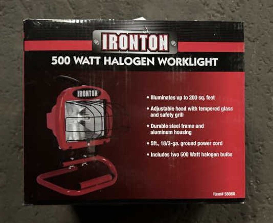 Ironton 500 watt Halogen Work Light