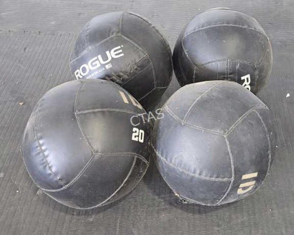 (4) Rogue 20 lb Medicine Balls