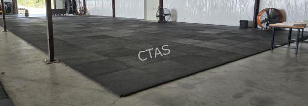 Rubber Mat Flooring Section w/ Trim