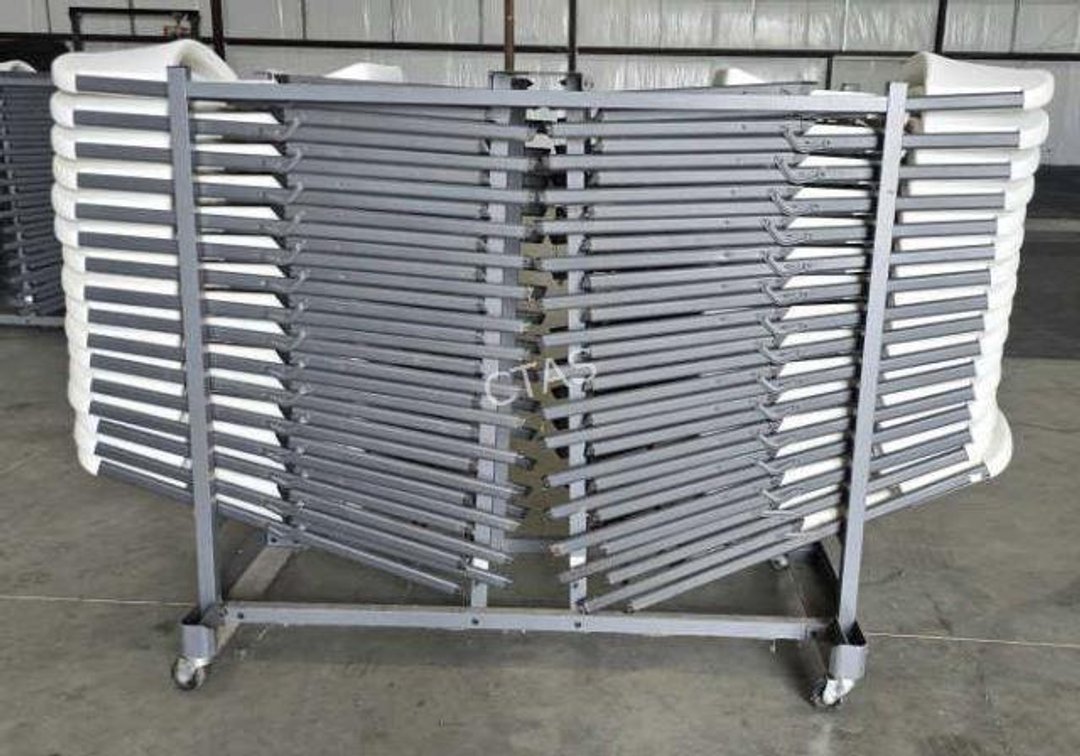 (32) Lifetime Folding Chairs on Lifetime Cart
