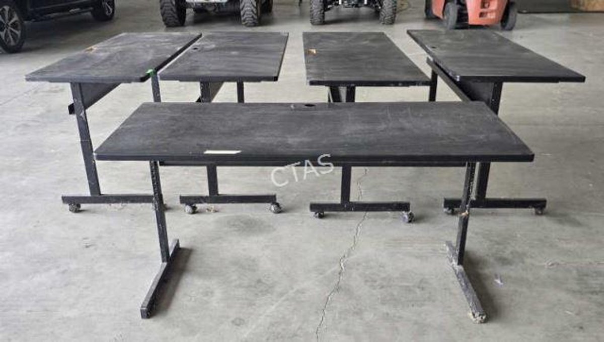 (5) Classroom or Workroom Computer Tables w/