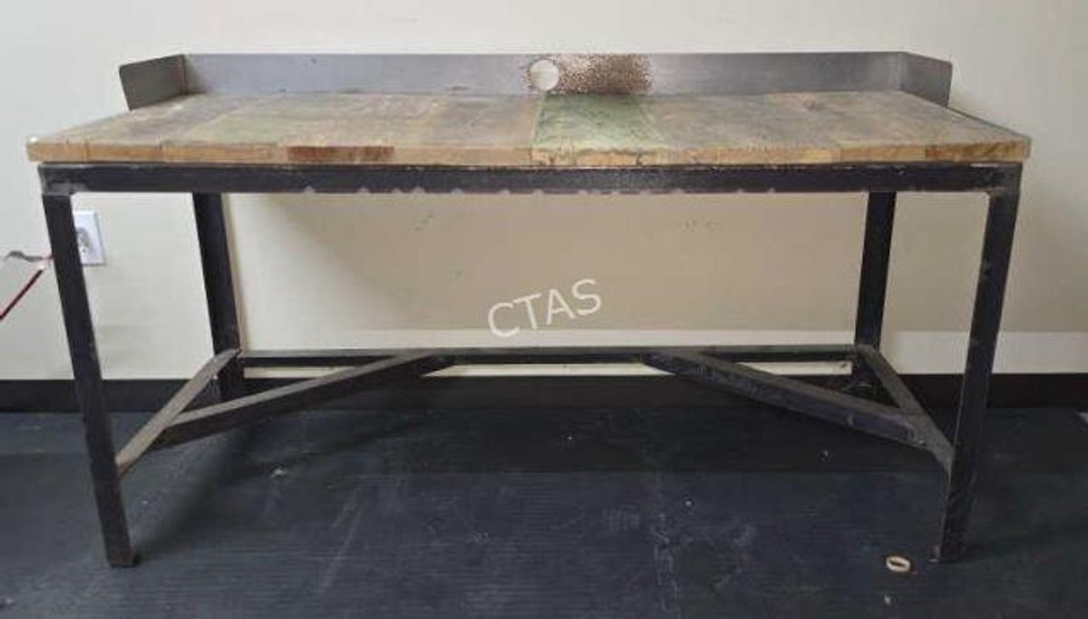 Rustic Metal & Wood Work Station