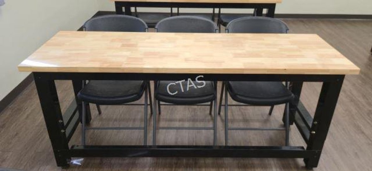 Husky Butcher Block Style Topped Work Table or