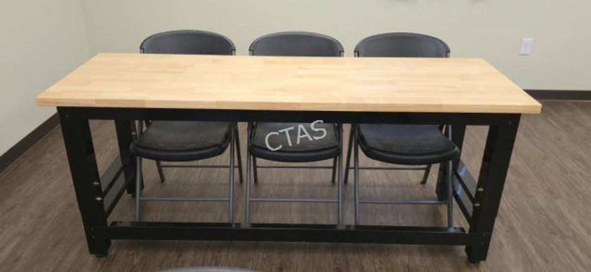 Husky Butcher Block Style Topped Work Table or