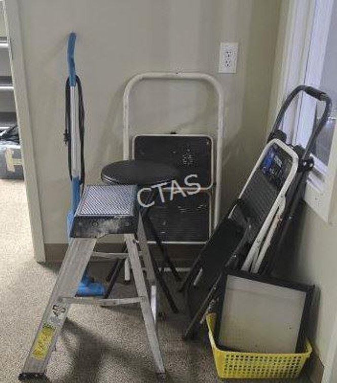 (4) Step Stools, Step Ladder, Folding Stool &