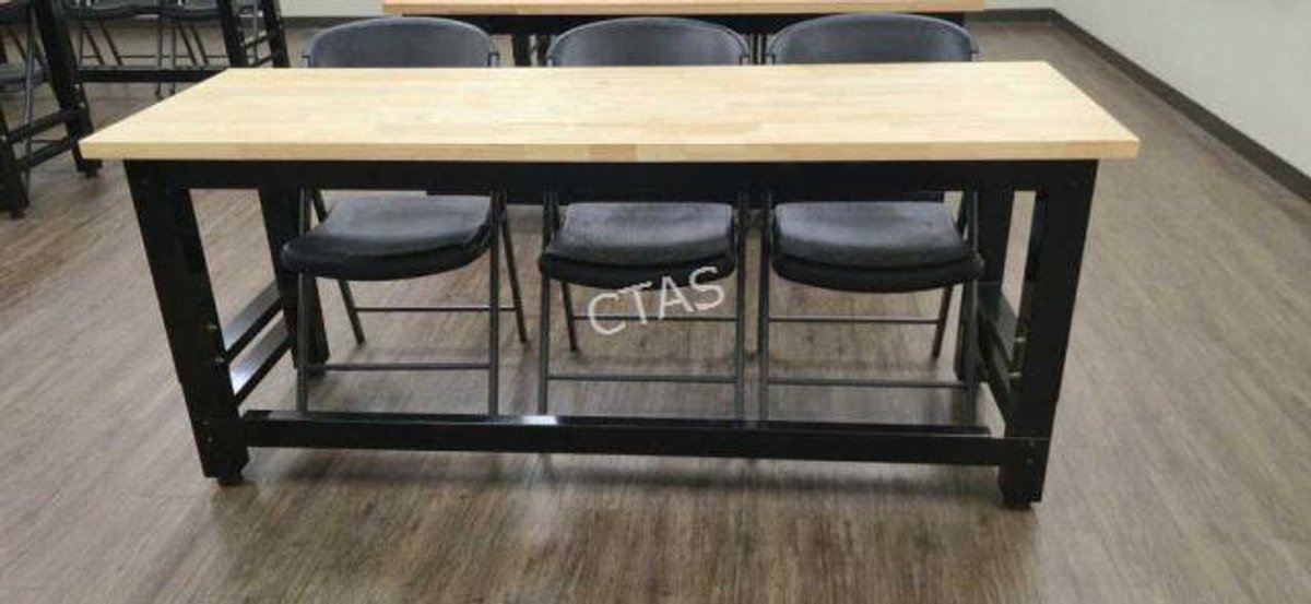 Husky Butcher Block Style Topped Work Table or