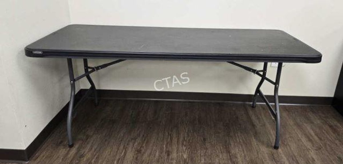 6' Black Lifetime Folding Table