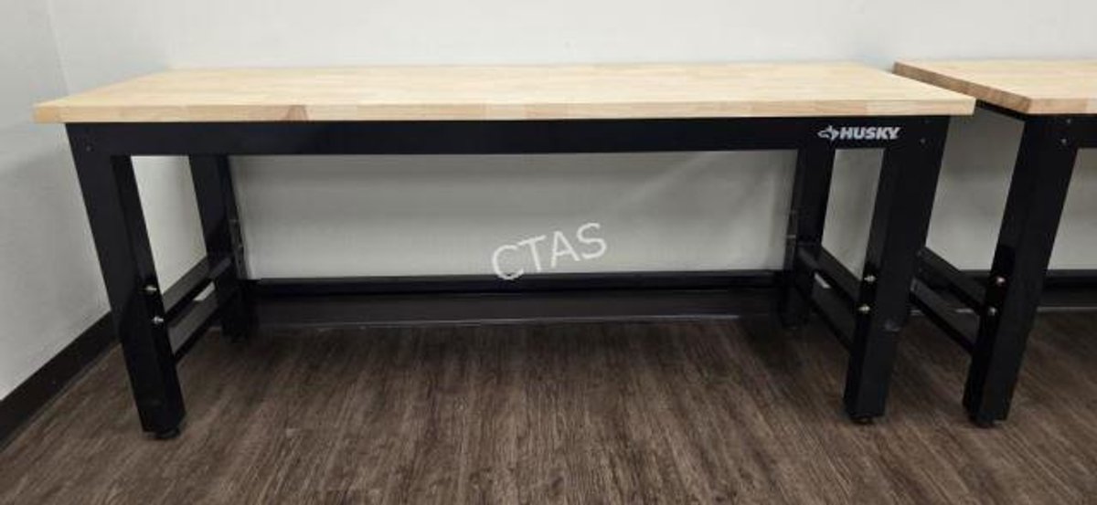 Husky Butcher Block Style Topped Work Table or