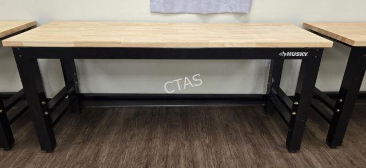 Husky Butcher Block Style Topped Work Table or