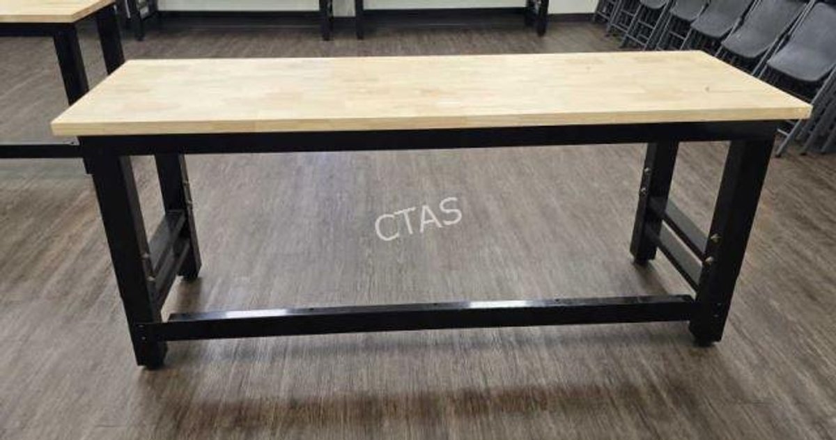 Husky Butcher Block Style Topped Work Table or