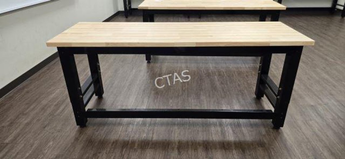 Husky Butcher Block Style Topped Work Table or