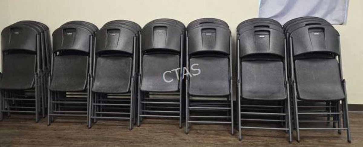 (30) Black Lifetime Folding Chairs