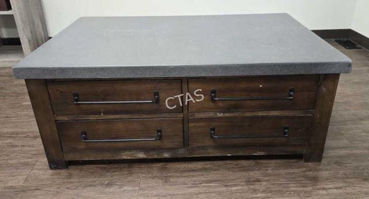 Coffee Table w/ 4-Drawers & 2-Cubbies (Heavy)