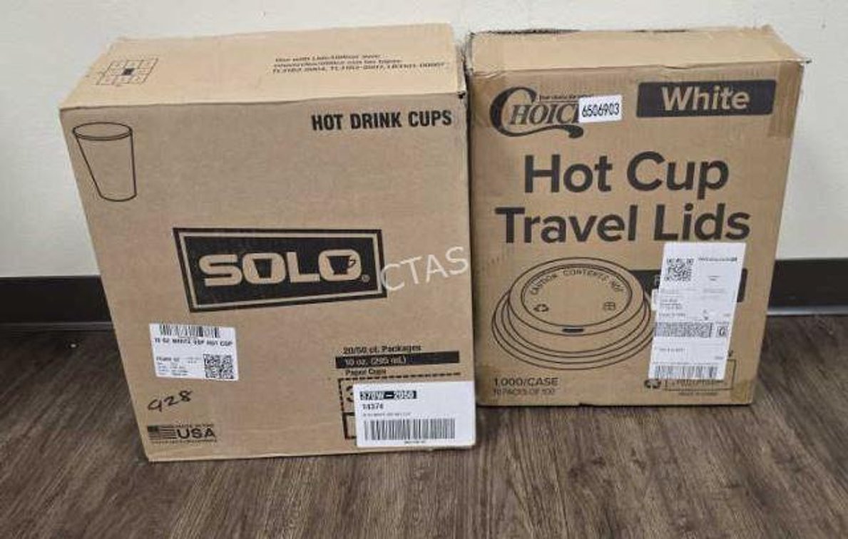 Solo Hot Drink Cups - 10 oz & Travel Lids