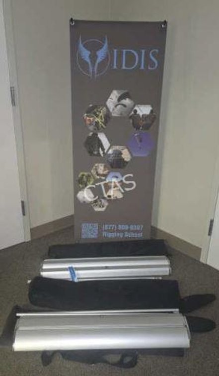 (3) Pop Up Promotional Sign Stands