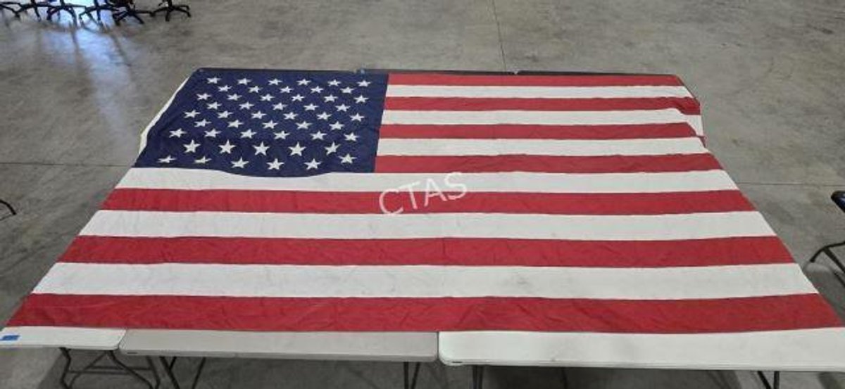 American Flag Flown Over Base in Afghanistan
