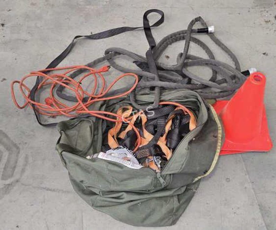 Green Gear Bag w/ Extension Cords, Water Hose,