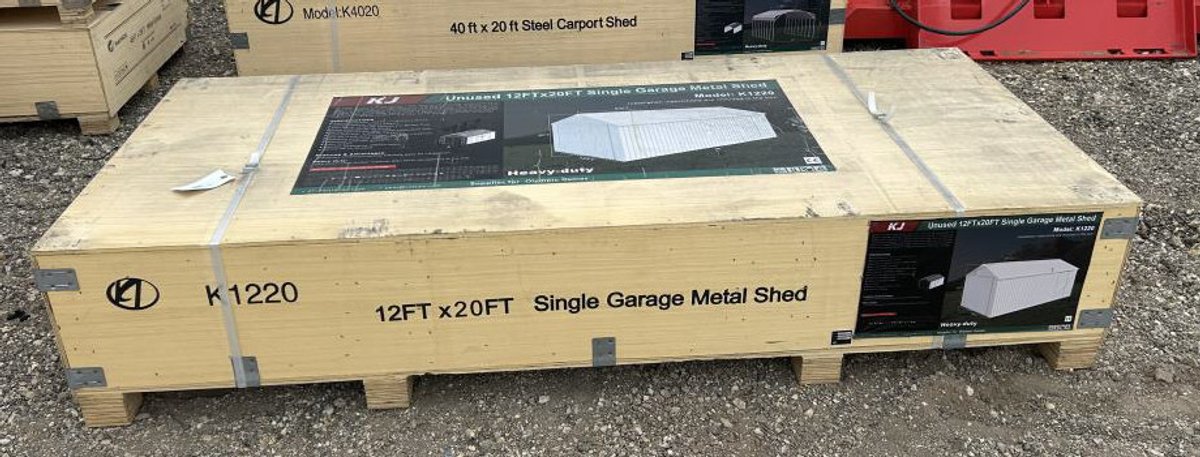 Single Garage Metal Shed - 12' x 20' - K1220