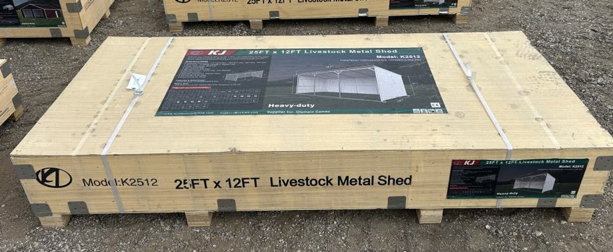 Livestock Metal Shed - 25' x 12' - K2512