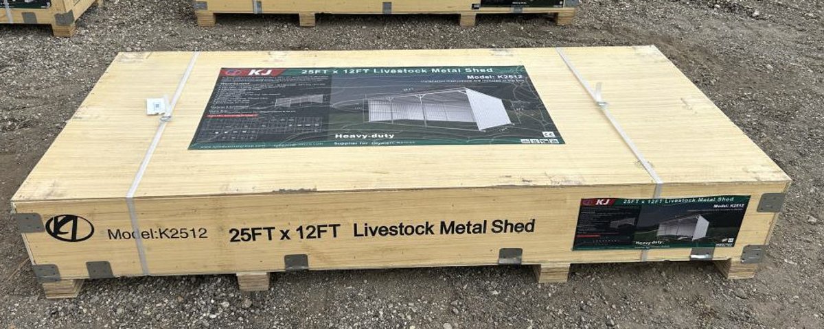 Livestock Metal Shed - 25' x 12' - K2512