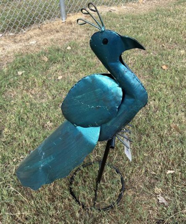 Metal Art - Large Peacock